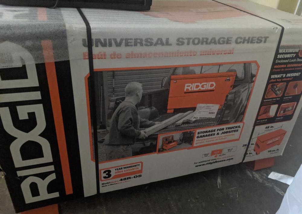 Ridgid Jobsite/tool boxes. 48” and 60”. NIB Non Firearm Classifieds