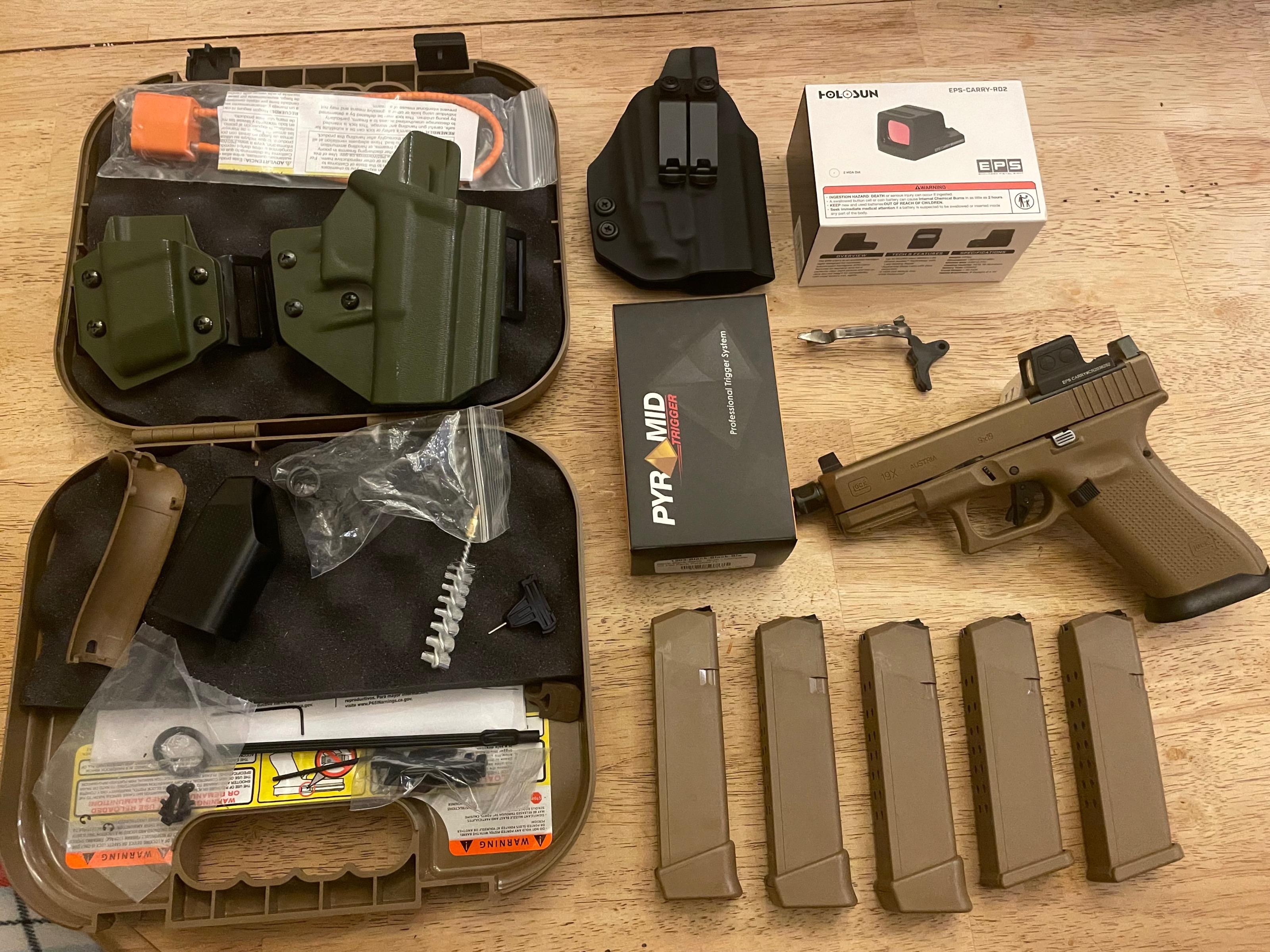 Glock 19x MOS Davidson Exclusive Factory Threaded Barrel and